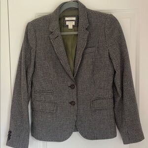 J. Crew Black and White Blazer Professional Tailored